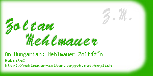 zoltan mehlmauer business card